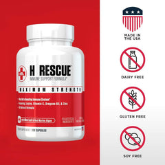 Re+Gen H Rescue bottle photographed to emphasize USA-made quality