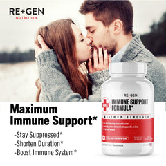 Re+Gen Immunity ingredients label highlighting natural components.