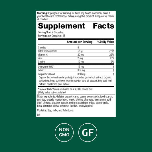 Regeneplex capsules close-up emphasizing daily skin vitality supplementation.