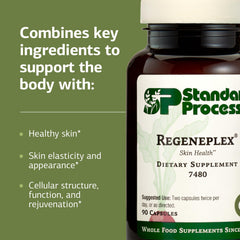 Gluten-free label on Regeneplex packaging for dietary flexibility.