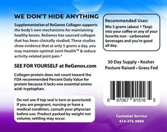 ReGenos Joint Health powder stirred into a beverage for daily support.