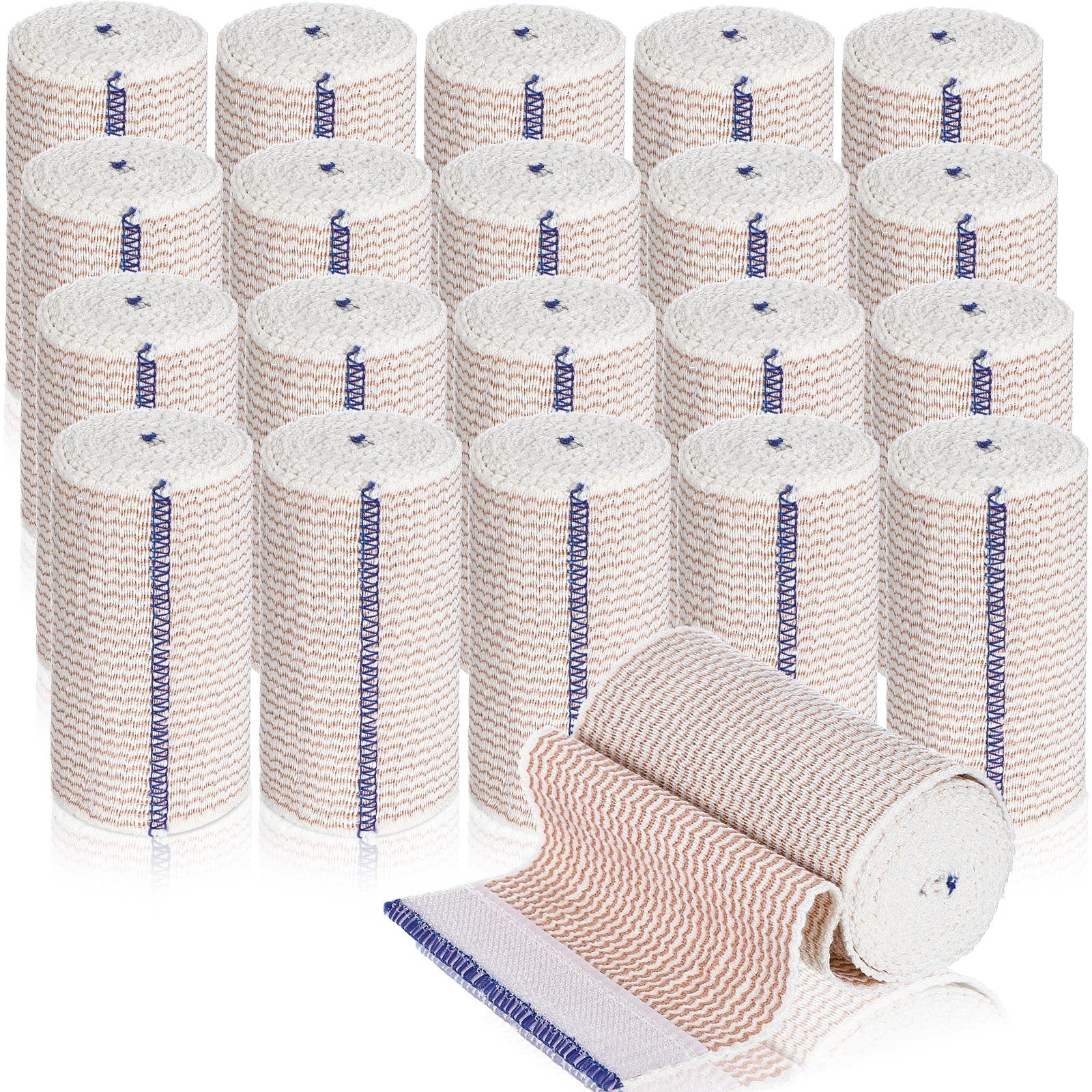 Reginary 4-inch elastic bandage with blue trim for versatile daily use