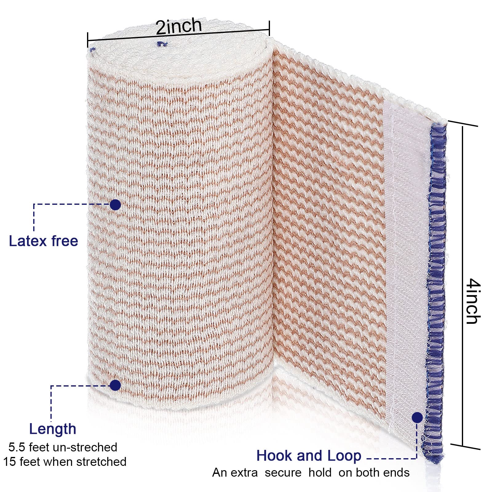Reginary elastic bandage wrap with self-closure ends for fast wrapping