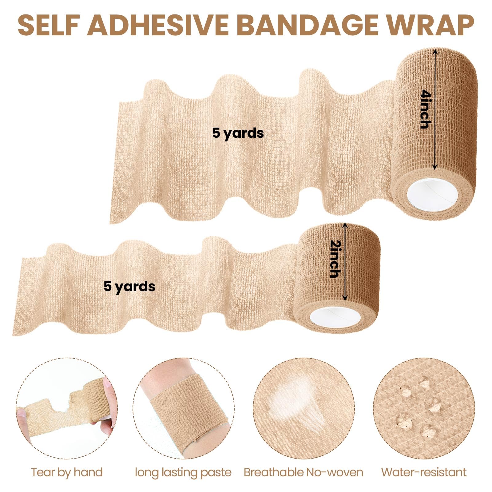 Reginary Vet Wrap 4in x 5yds nude color for larger coverage.