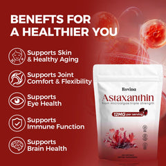 Regpem Rovina astaxanthin packaging shows non-GMO gluten-free formula