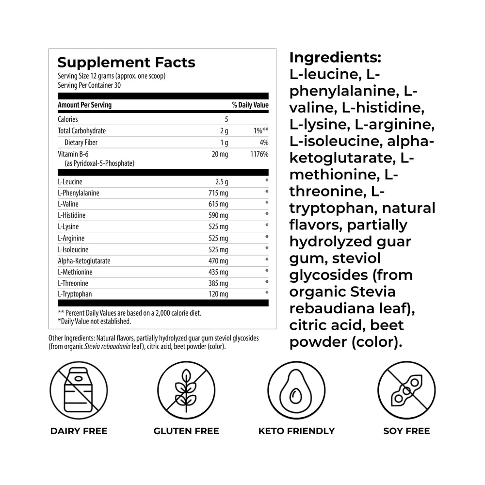 AminoPower powder fruit punch scoop by Reignite Wellness for convenient dosing