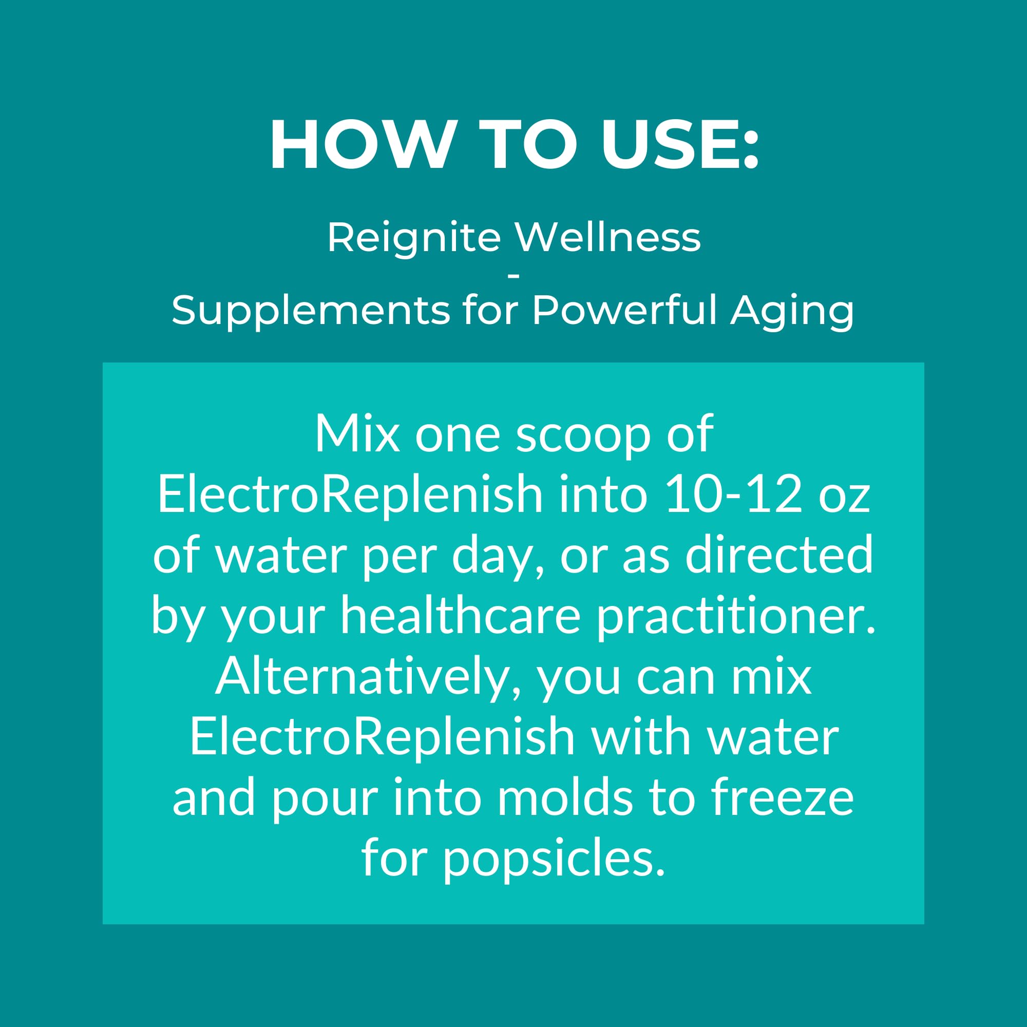Front label of Reignite Wellness ElectroReplenish emphasizes natural lemon-orange flavor