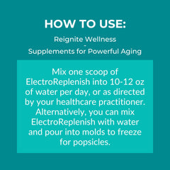 Front label of Reignite Wellness ElectroReplenish emphasizes natural lemon-orange flavor