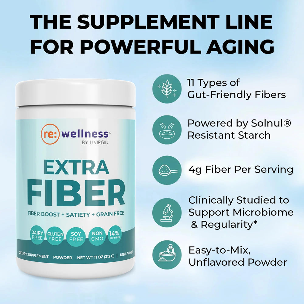Extra Fiber blended into a smoothie demonstrates seamless meal integration.