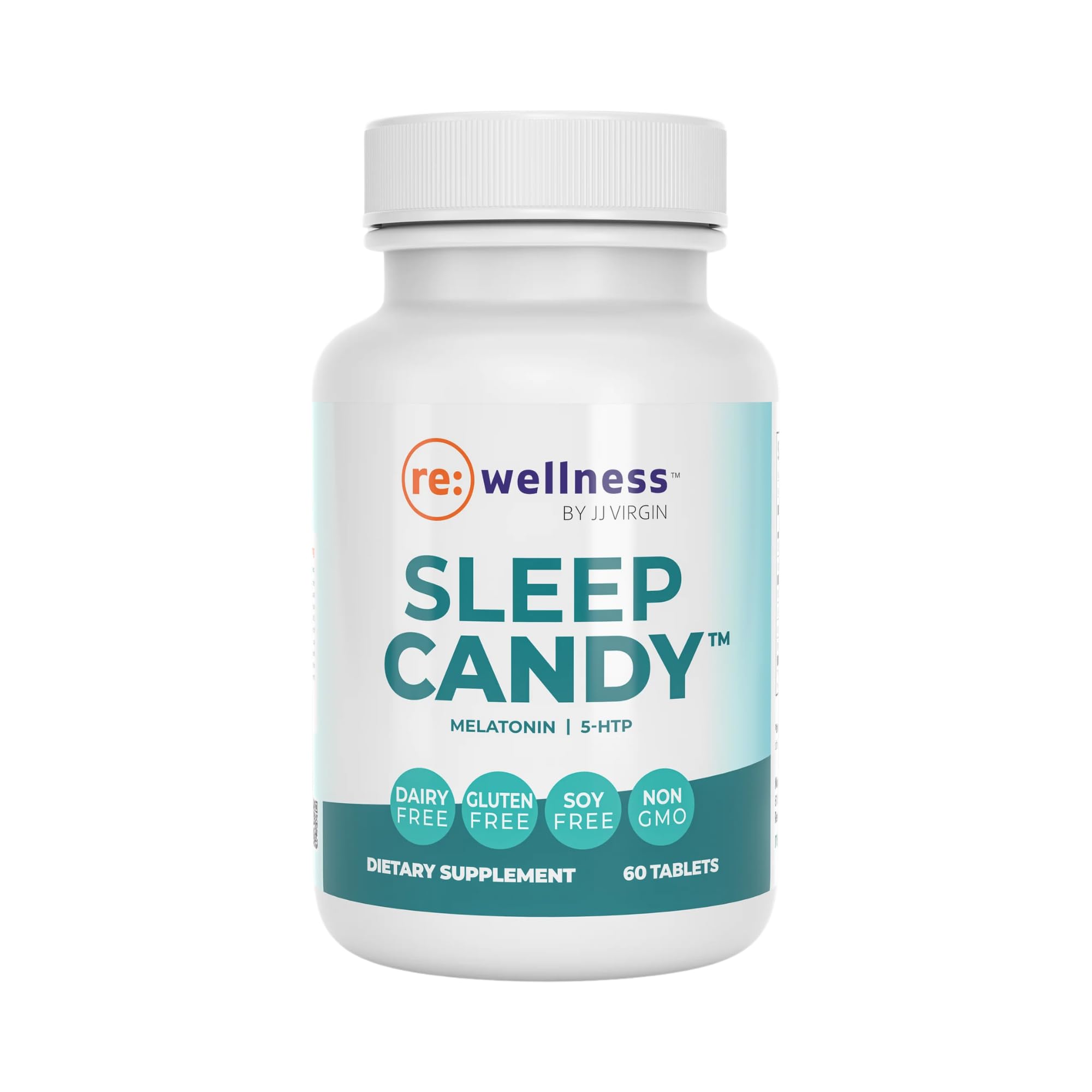 Reignite Wellness Sleep Candy lemon tablets on a nightstand for calm, ready-to-sleep routine.