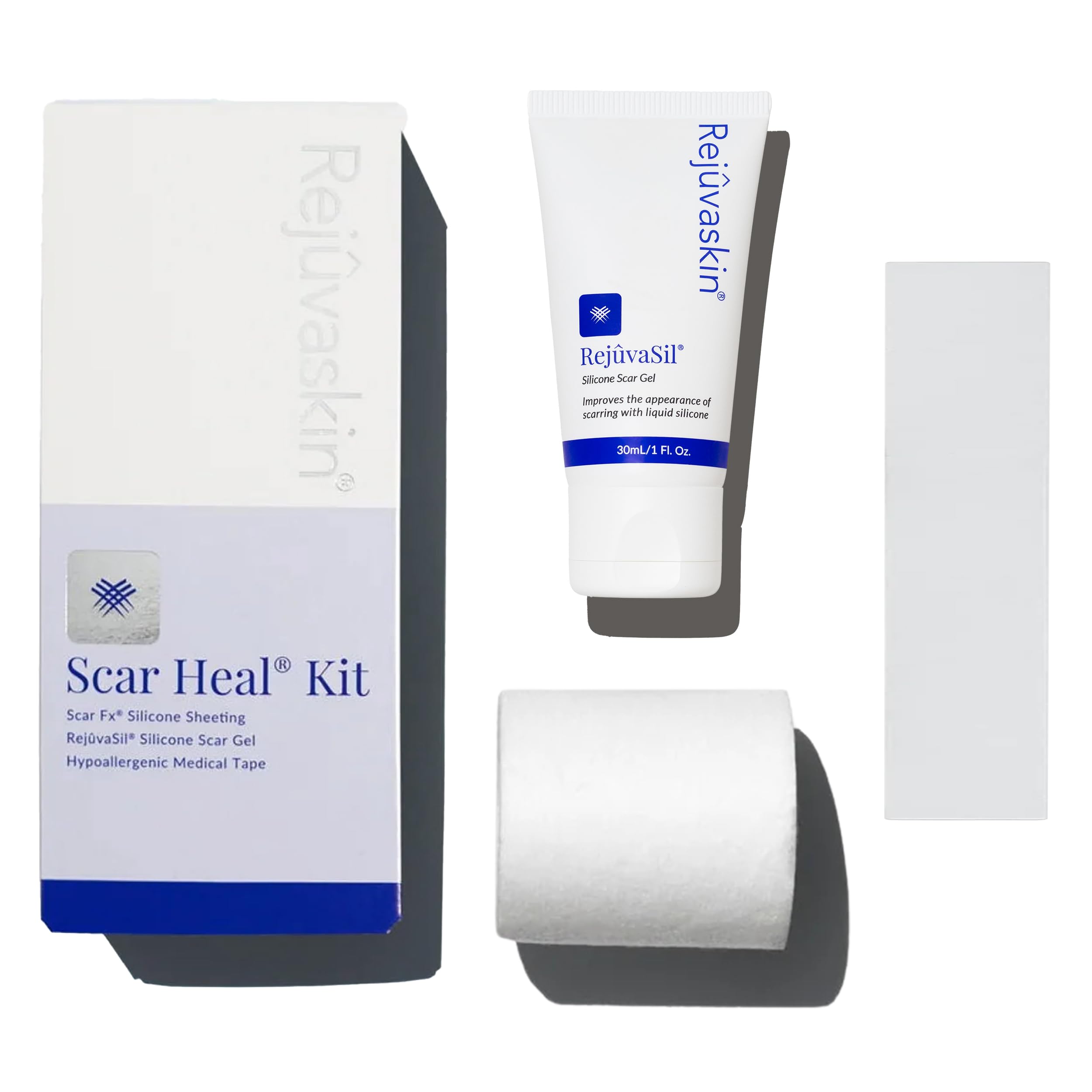 Rejuvaskin silicone sheet applied to scar for hydration and gentle compression