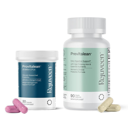 Rejuveen GLP-1 Support Duo bottle for convenient daily metabolism support.