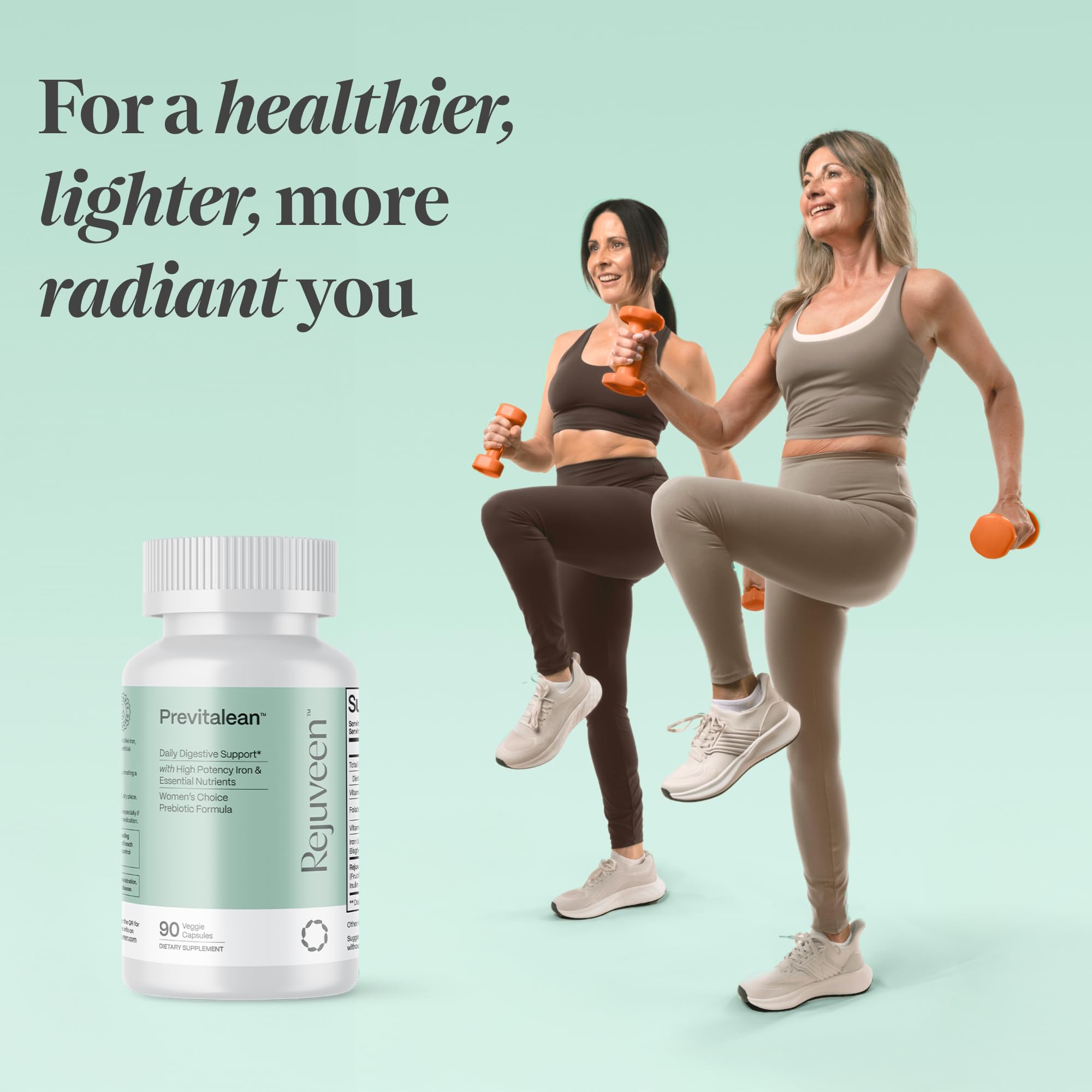 Rejuveen Previtalean in a daily-use scene suggesting smoother digestion and energy.