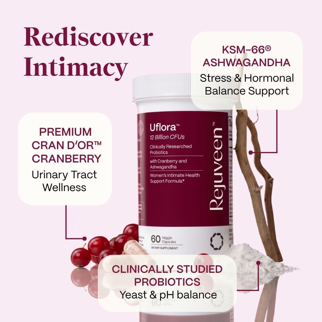 Rejuveen Uflora box and bottle packaging signaling quality and care.