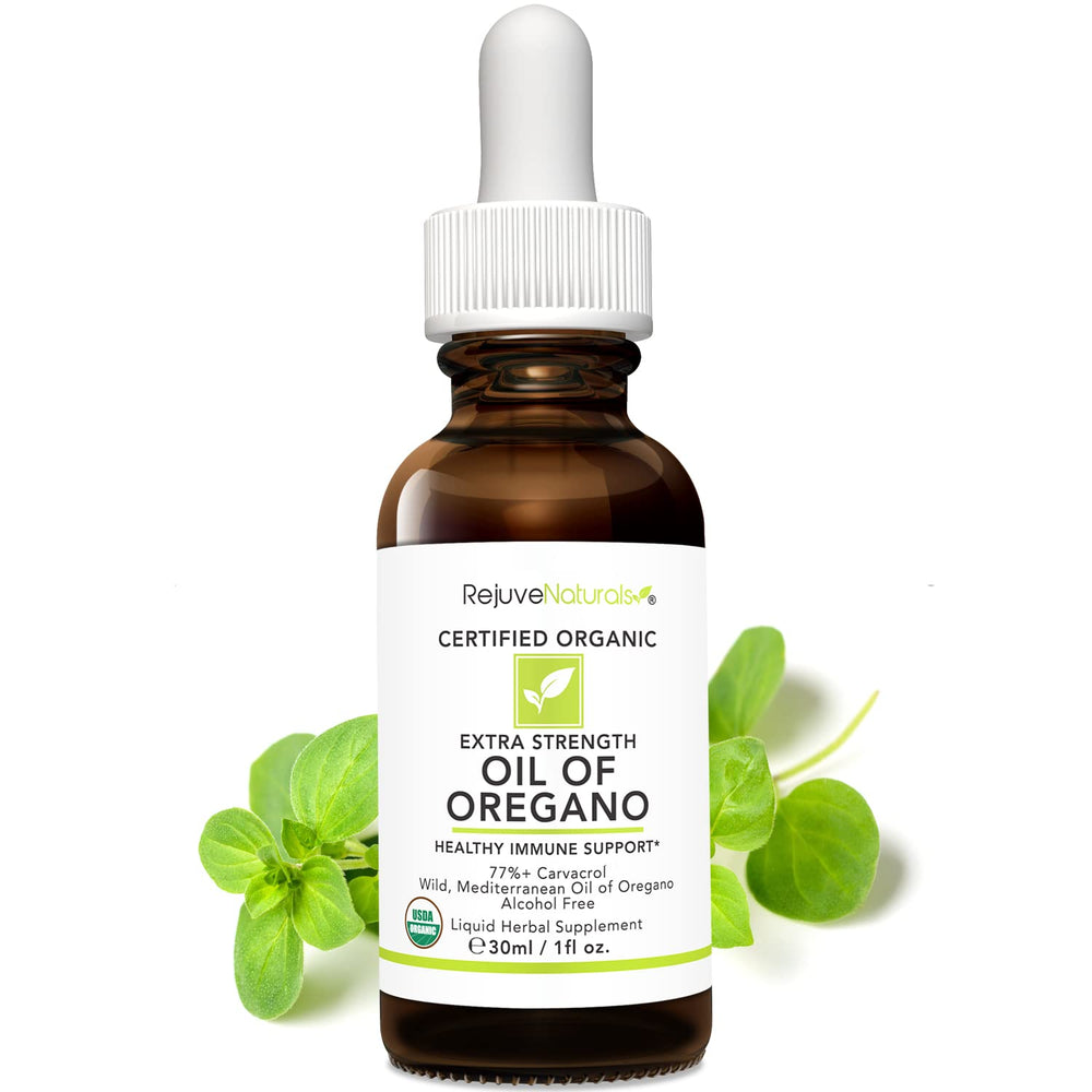 Rejuvenaturals Wild Mediterranean oregano image evokes natural origins and strong aroma.