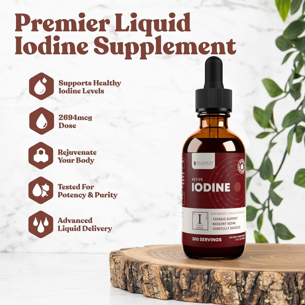 Rejuvica Active Iodine dropper image illustrating easy dosing.