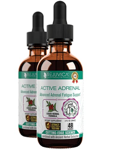 Rejuvica Health Active Adrenal bottle with dropper for simple daily use.