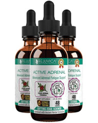 Rejuvica Health Active Adrenal bottle and dropper for simple, alcohol-free dosing.