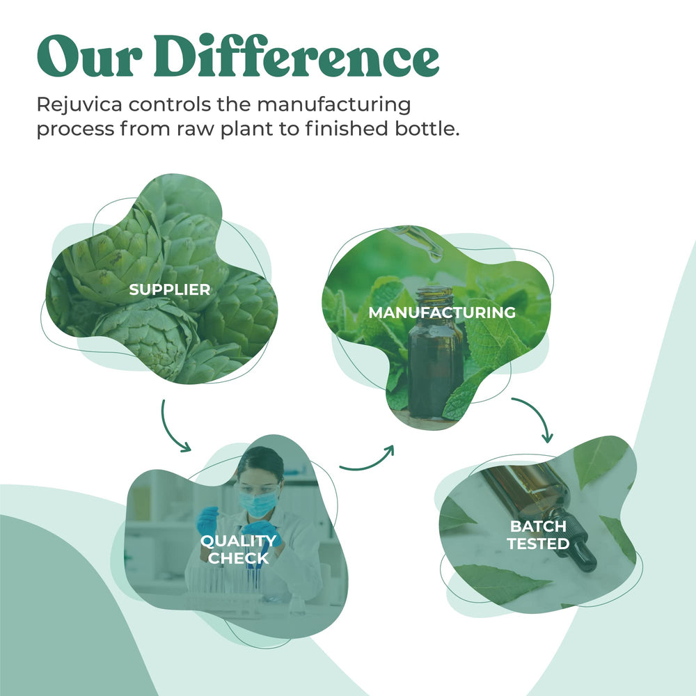 Holy Basil leaf highlights natural ingredients in Rejuvica Health Active Adrenal.