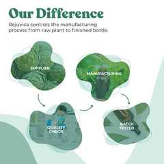 Holy Basil leaf highlights natural ingredients in Rejuvica Health Active Adrenal.