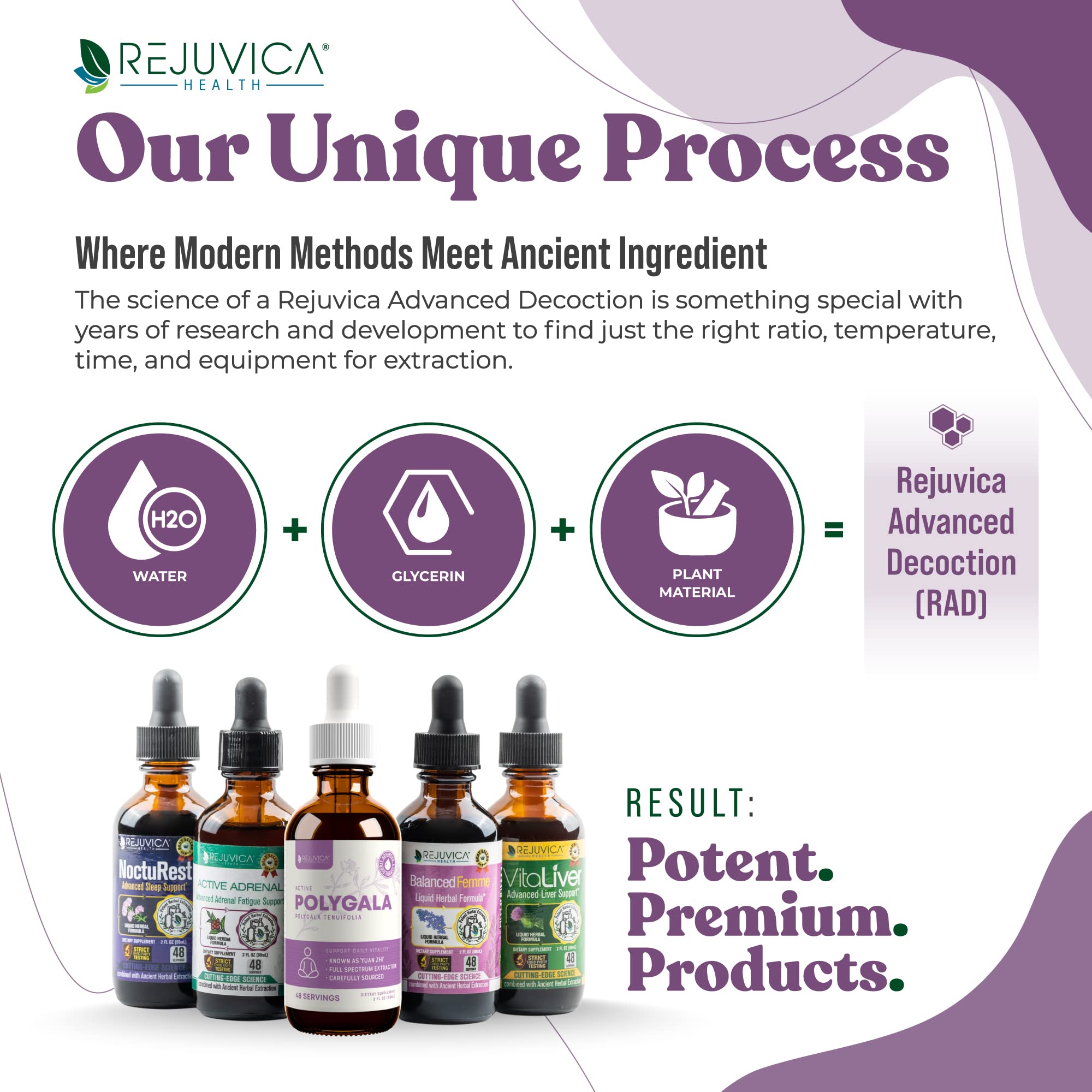 Alcohol-free liquid formula bottle from Rejuvica Health.