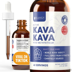 Rejuvica Health Kava Kava Root Extract bottle showing natural calm support.