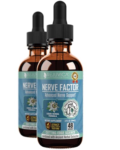 Rejuvica Health NerveFactor bottle with dropper for easy, quick dosing
