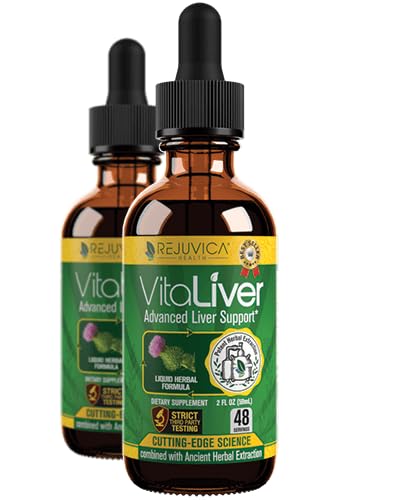 Rejuvica Health VitaLiver bottle pour for quick, easy liquid dosing.