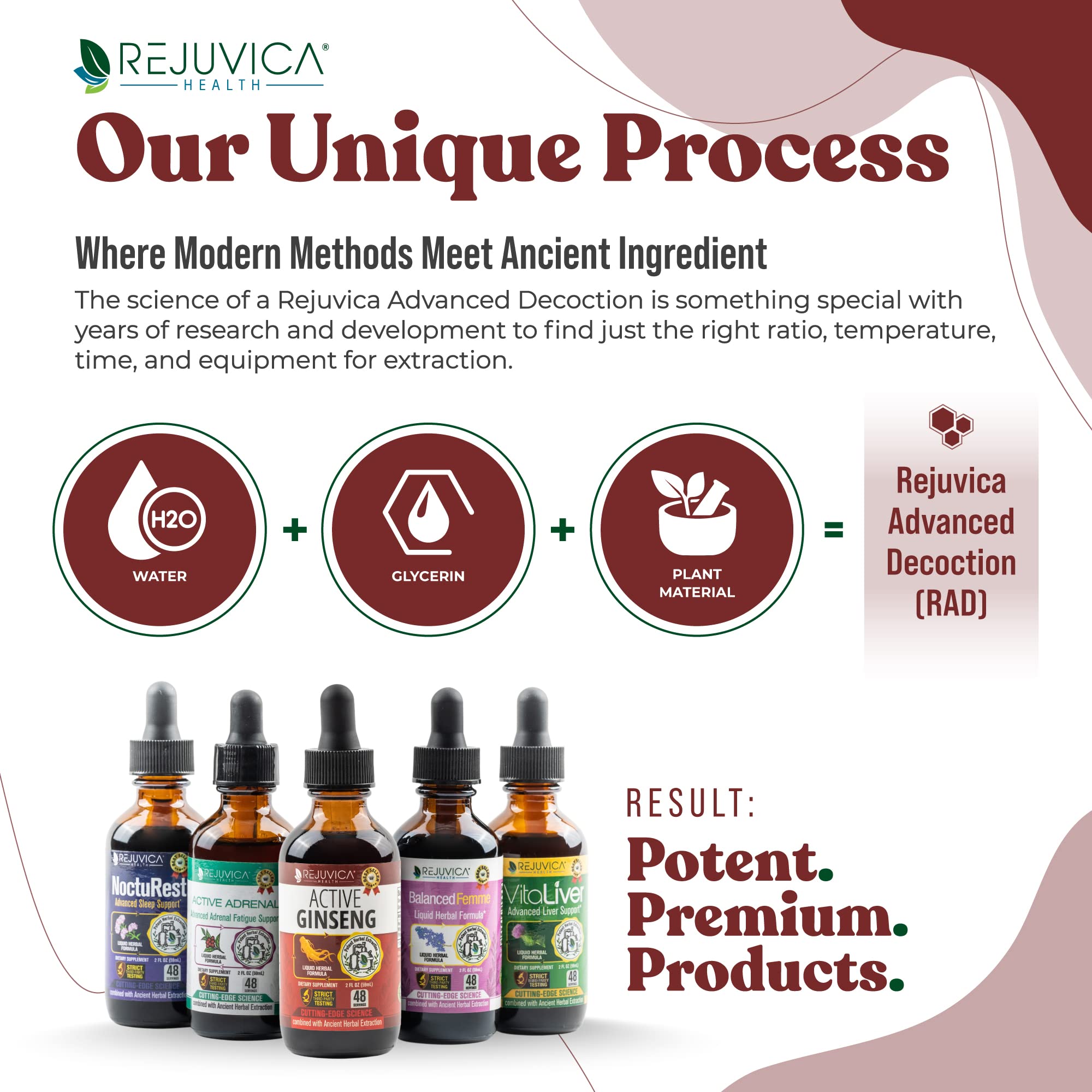 Rejuvica Health Korean Red Panax Ginseng label emphasizing natural ginsenosides.