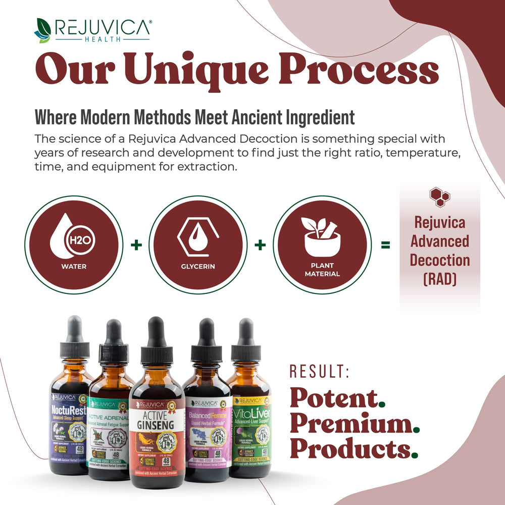 Rejuvica Health Korean Red Panax Ginseng label emphasizing natural ginsenosides.