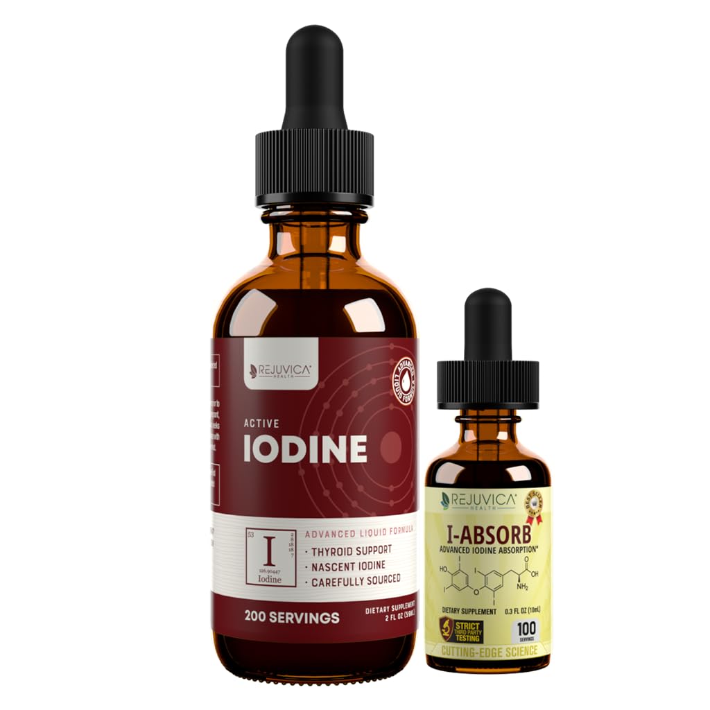 Rejuvica Active Iodine Drops bottle showing premium nascent iodine for rapid support