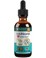 Rejuvica NatalNourish dropper dispensing liquid for simple use.