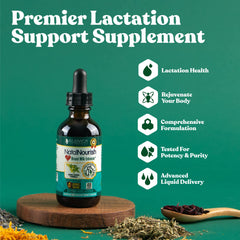 Rejuvica NatalNourish liquid drops highlight fast-acting herbal support for breastfeeding.