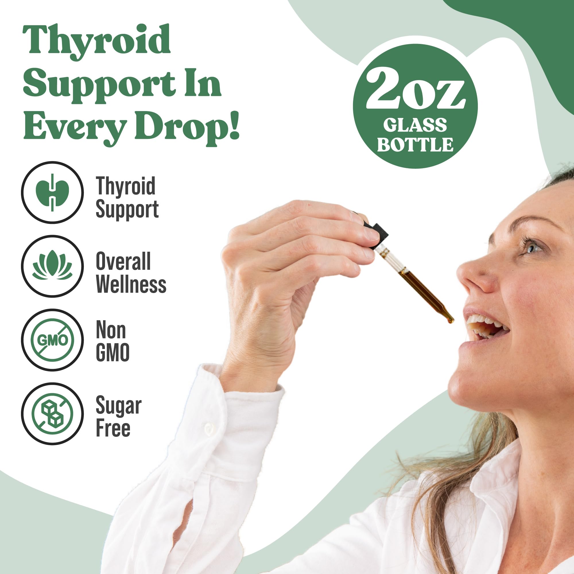 Dropper dispensing Thyrobin, easy dosing without water required.