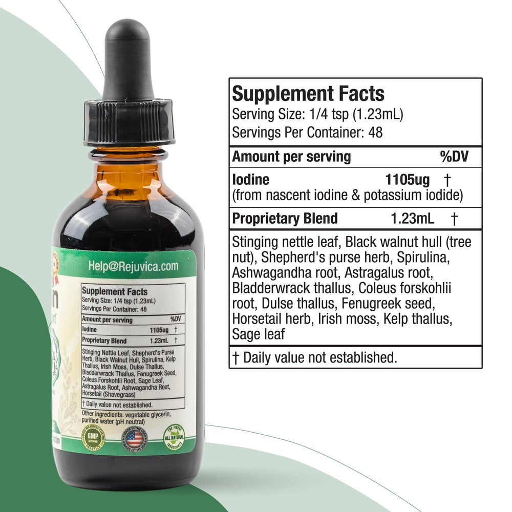 Natural sourcing emphasis: organic and wildcrafted herbs in Thyrobin.