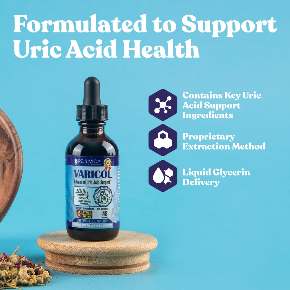 Rejuvica Varicol dropper dispense for easy, on-the-go daily use.