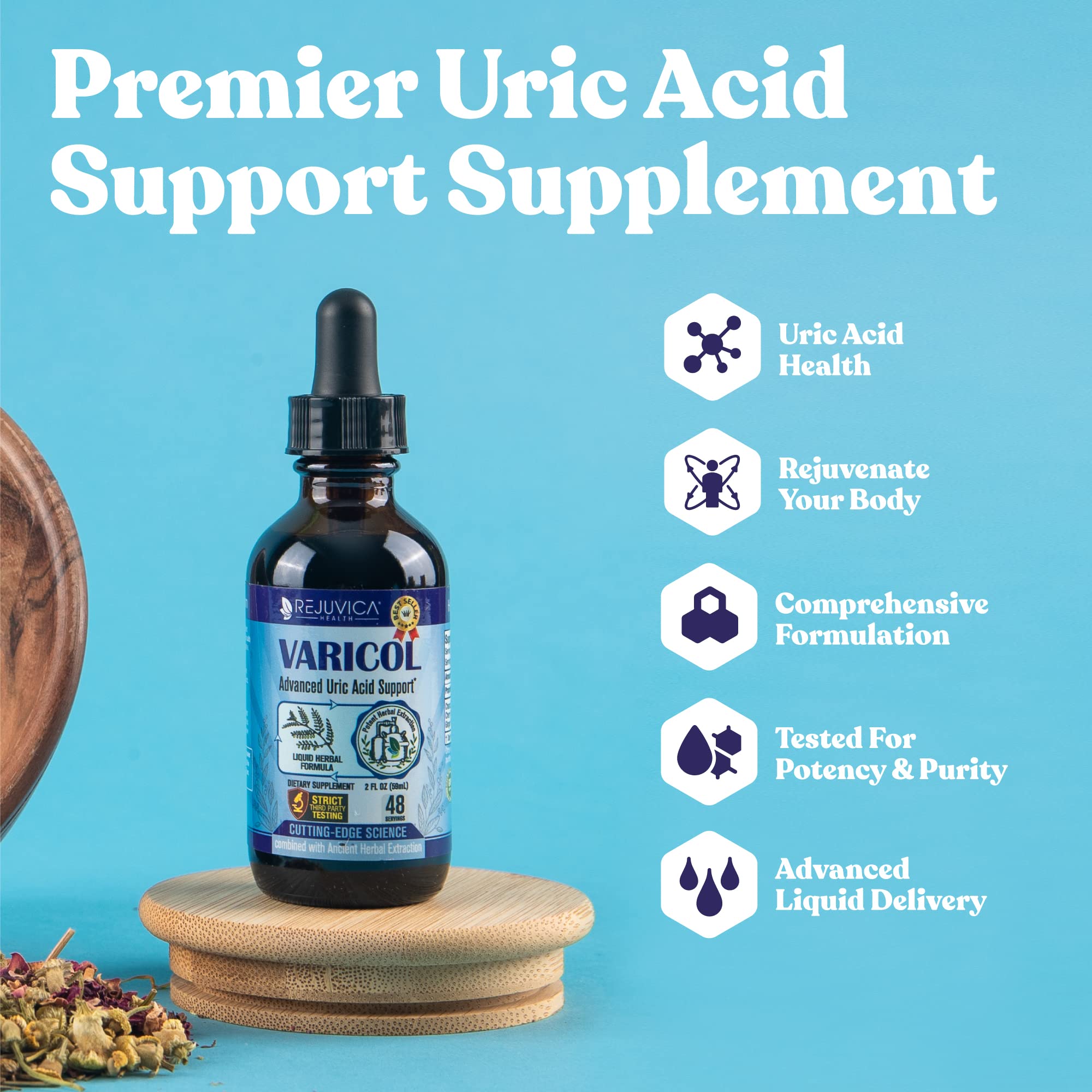 Varicol dropper delivering tart cherry flavor for quick use.