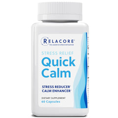 Relacore Quick Calm bottle front, mood support for a balanced day.