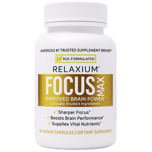 Relaxium FocusMax bottle front view for daily focus support