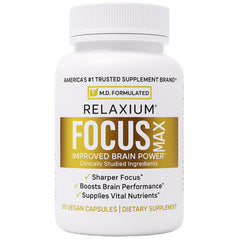 Relaxium FocusMax bottle front view for daily focus support