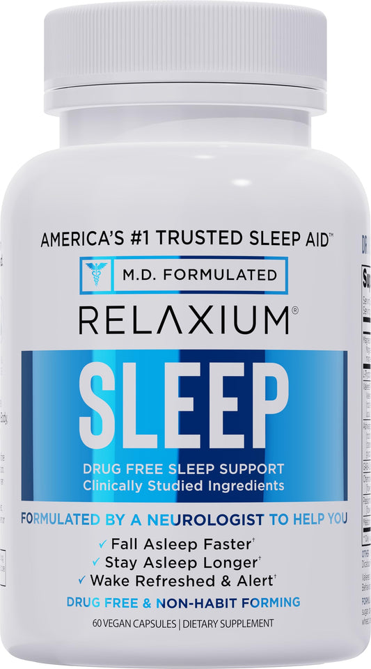 Relaxium Sleep Aid melatonin 5mg bottle for nightly support