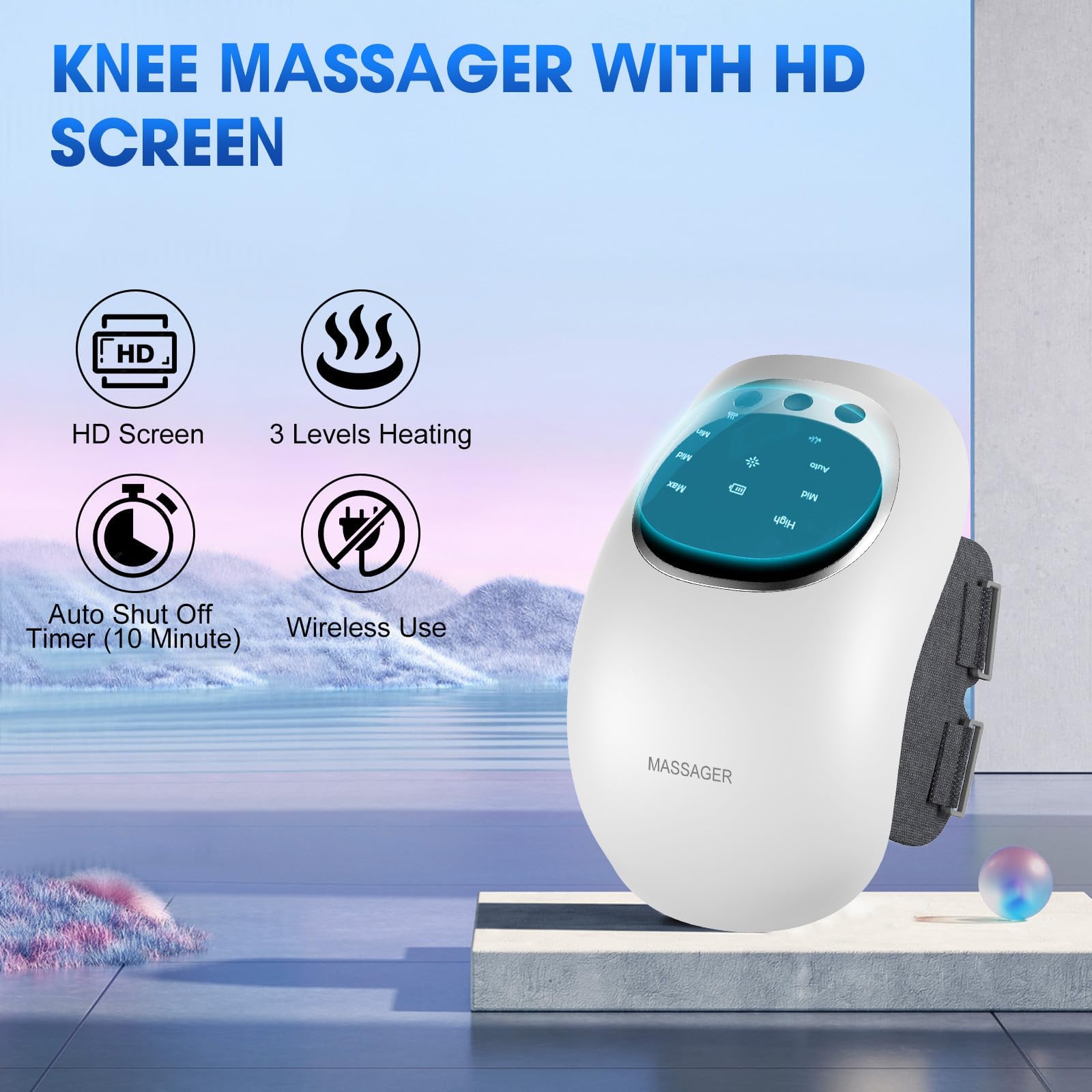 RELAXYO control panel with heating levels for customizable warmth