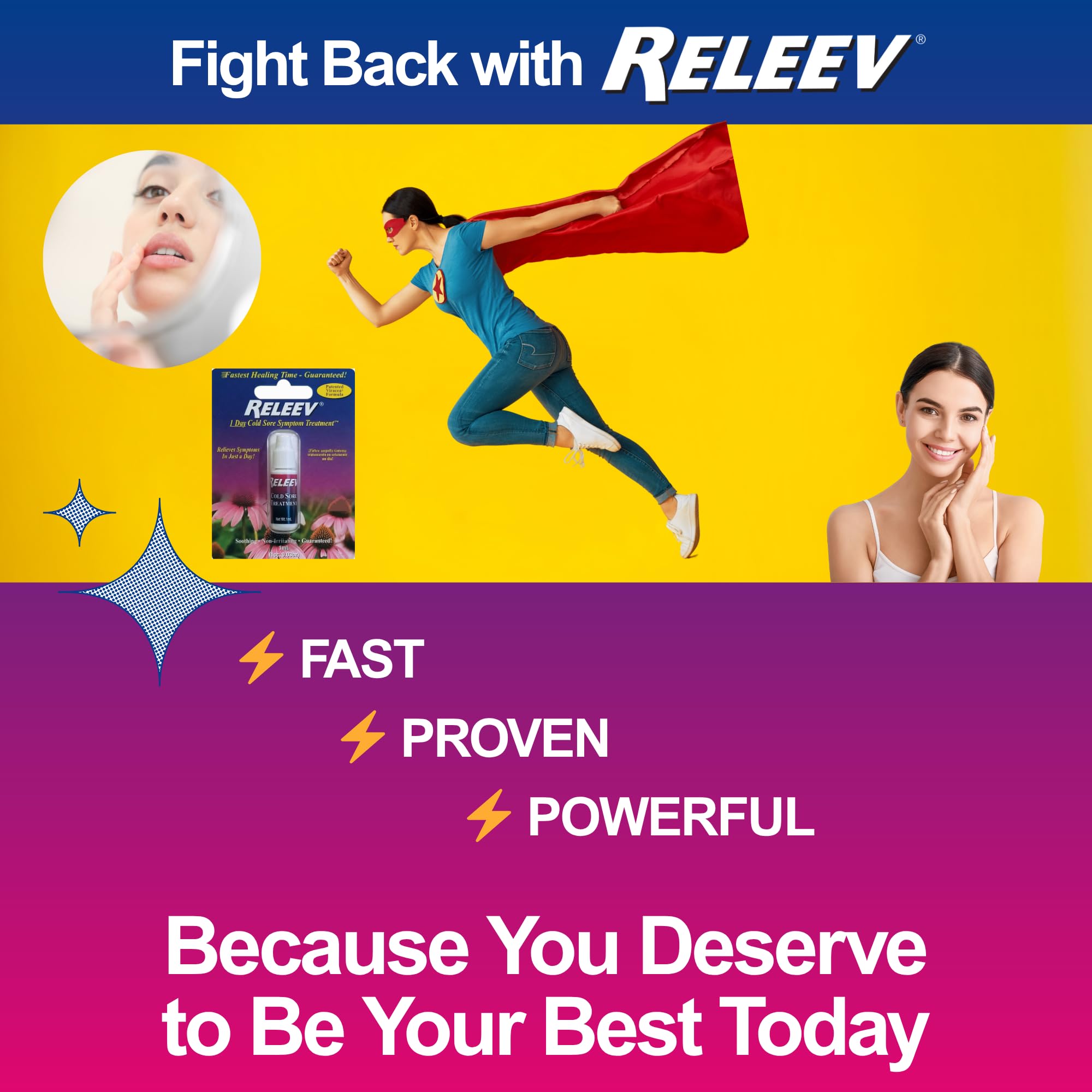 Releev gentle formula suitable for sensitive skin during daily use.