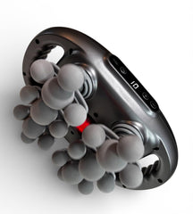ReliefX 22-Head Massage Gun front view showing compact, ergonomic design for comfortable grip.