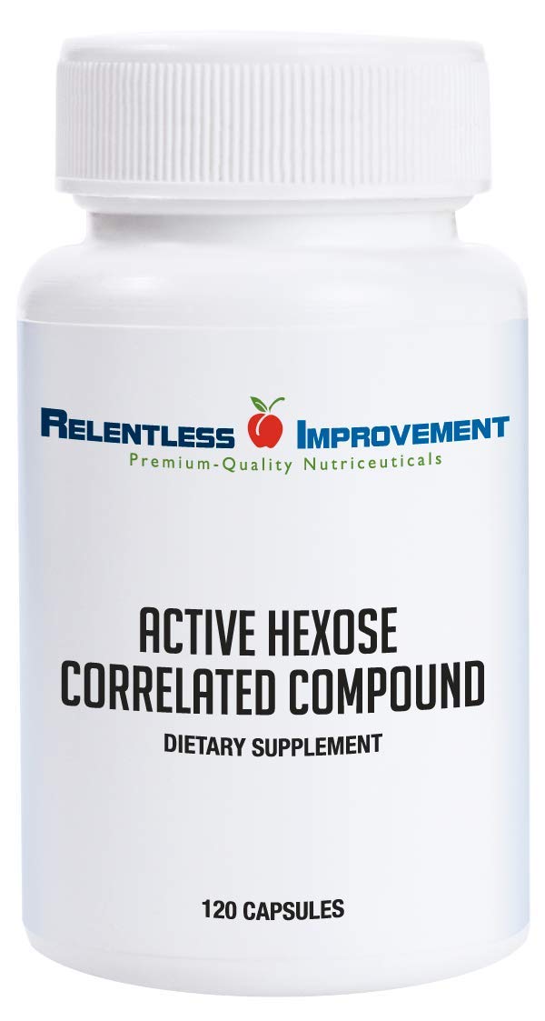 Relentless Improvement Active Hexose bottle: premium immune support for daily wellness.