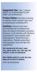Relentless Improvement K2 MK4 MK7 capsules arranged for easy daily dosing