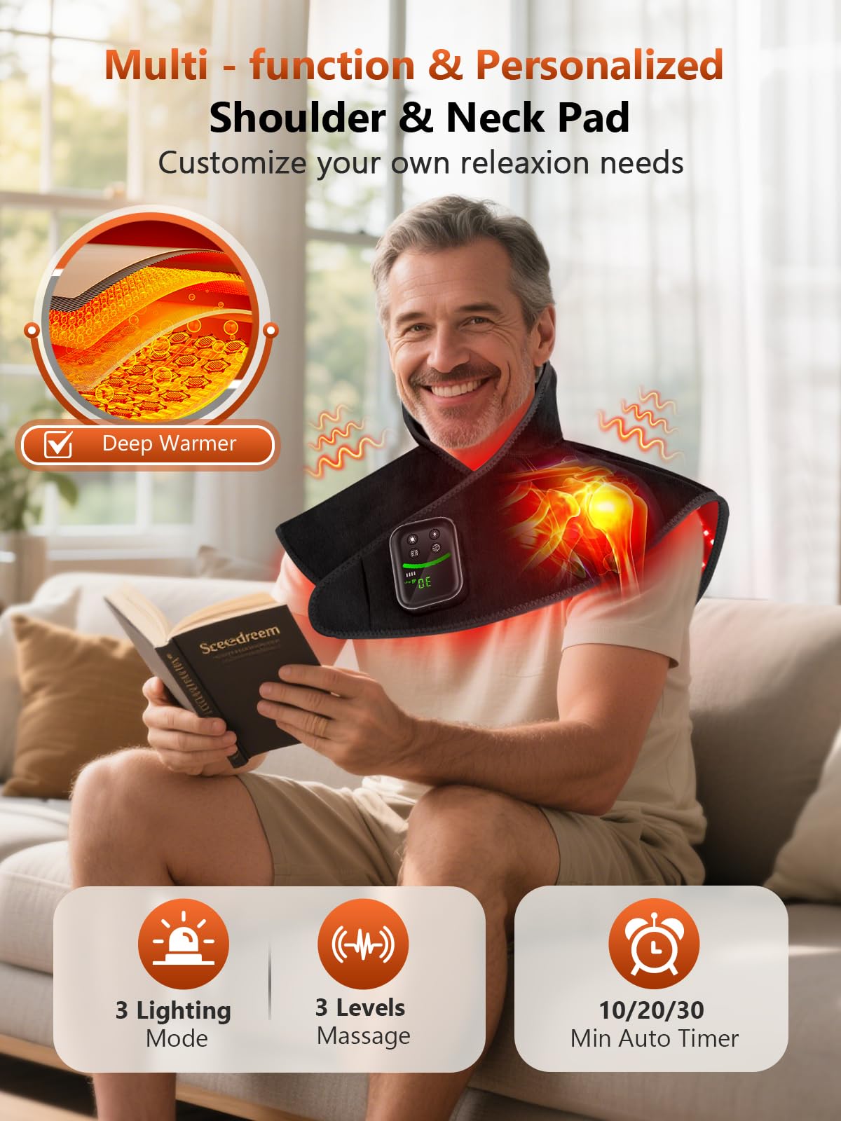 RELEXNOW cordless 5000mAh battery enables untethered sessions at home or on the go