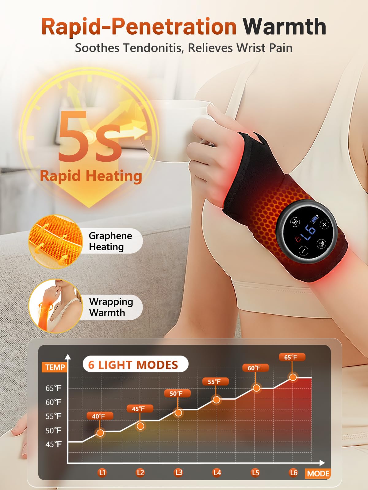 RELEXNOW detachable magnetic controller provides wireless control during sessions.