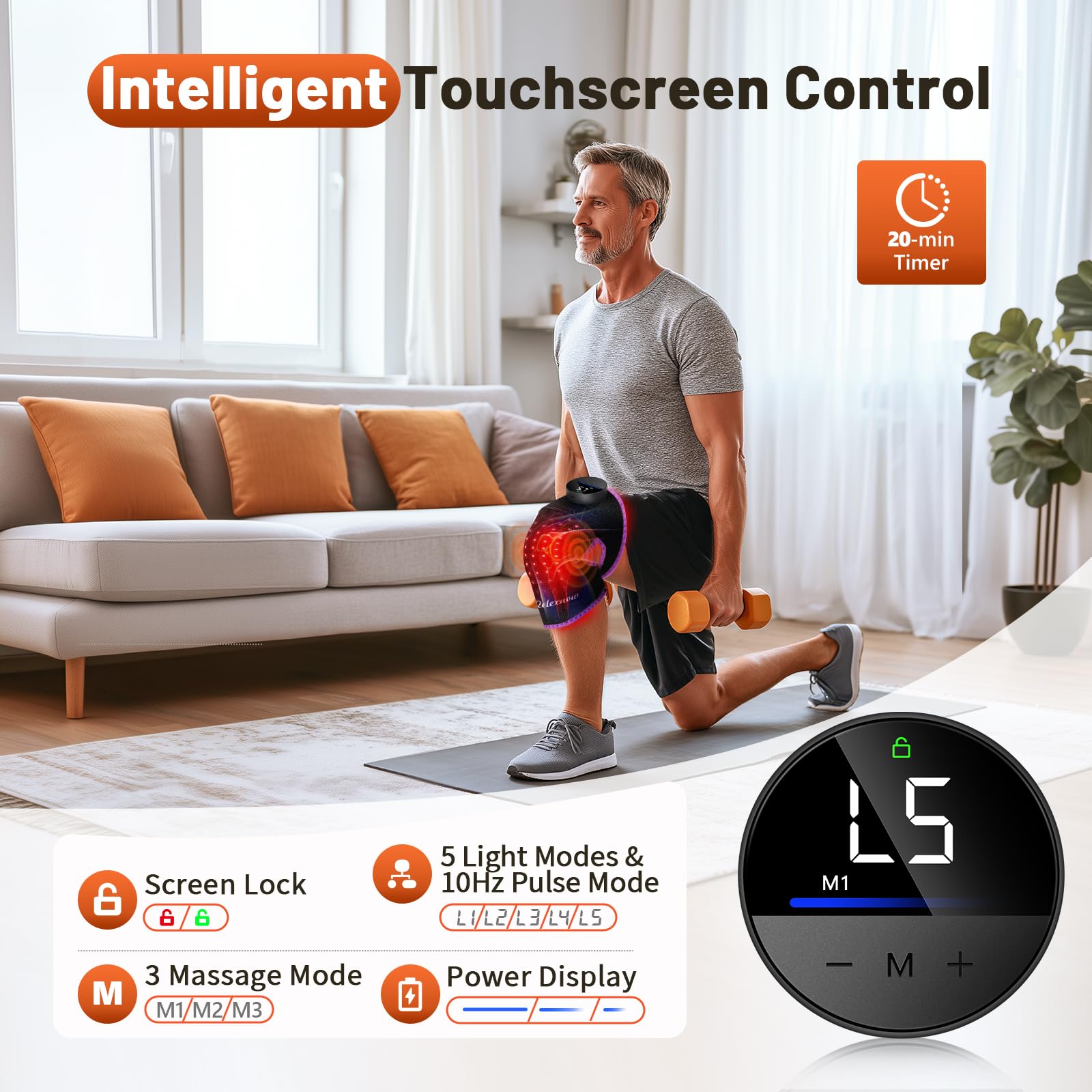 RELEXNOW wireless controller on-device control for easy adjustments.