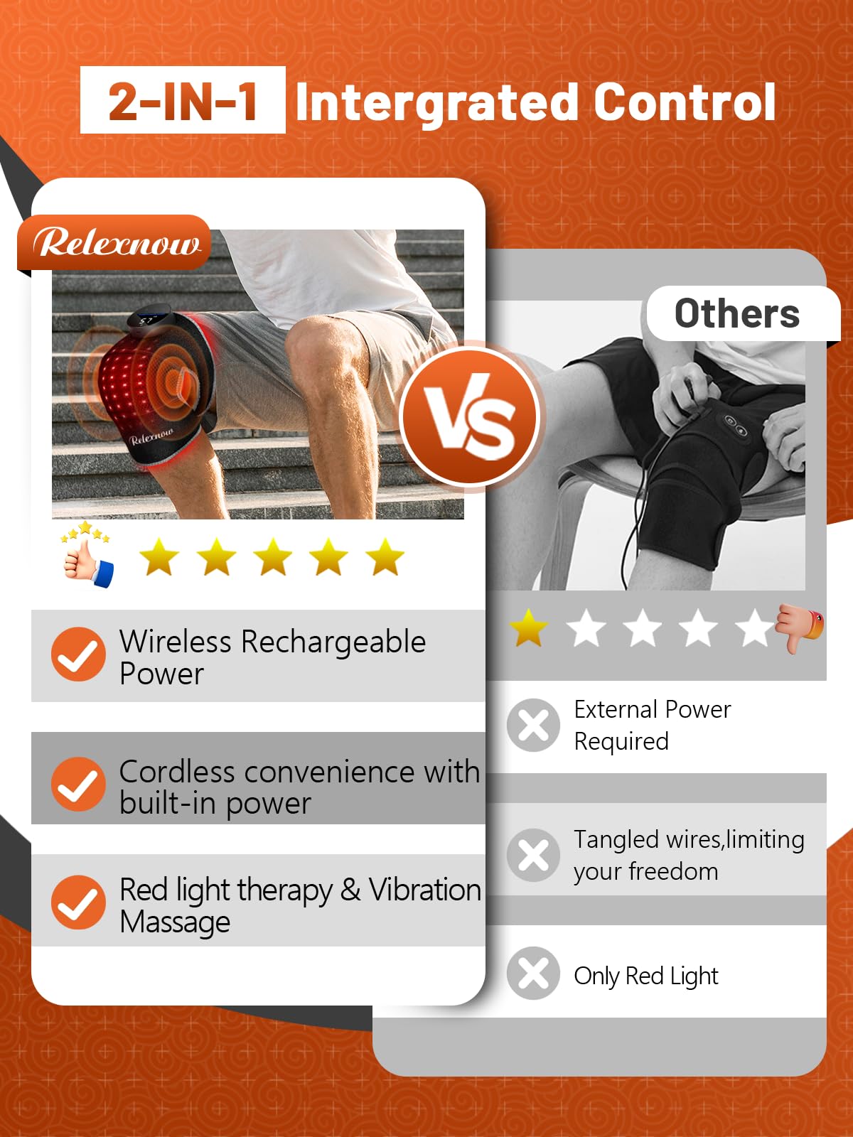 RELEXNOW portable knee brace for on the go relief